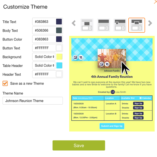 What is customizable themes?