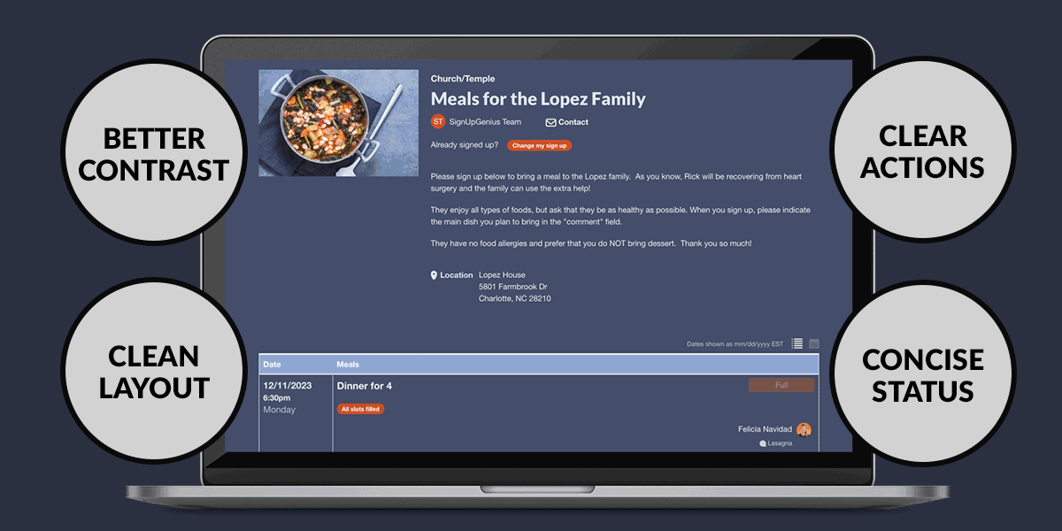 Updated Sign Ups New Look, Better Functionality