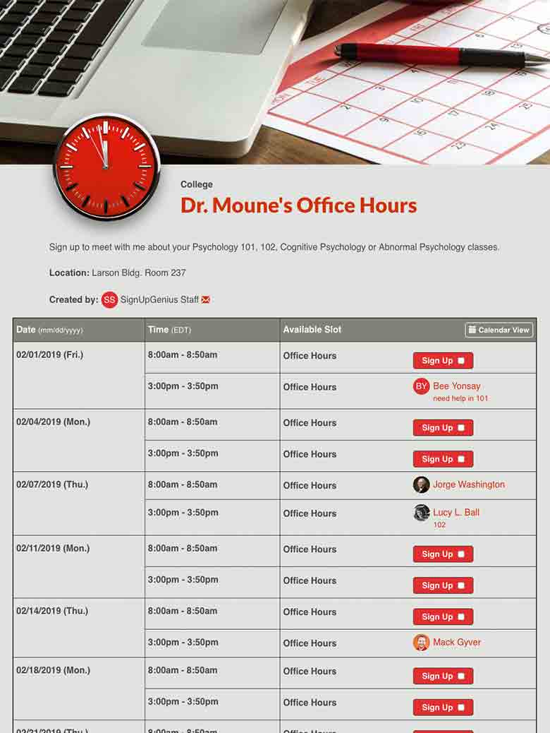 signupgenius com free online sign up forms