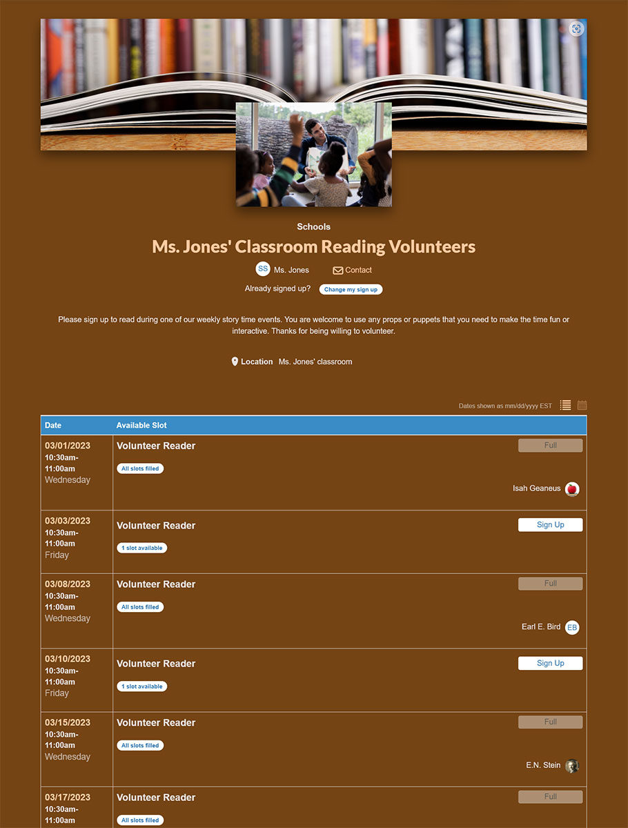third sign up screenshot