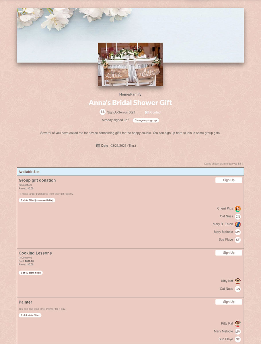 fifth sign up screenshot