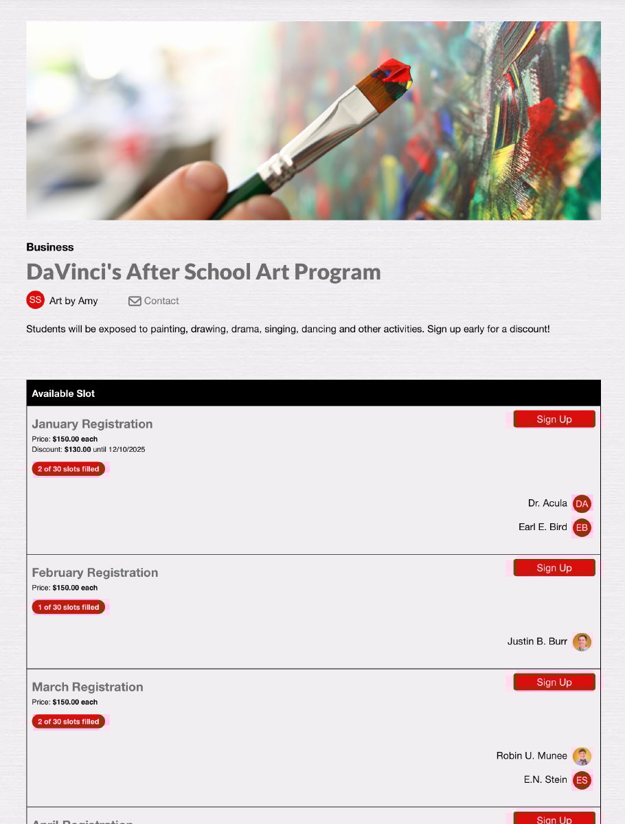 third sign up screenshot