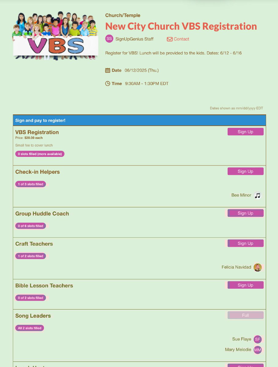sixth sign up screenshot
