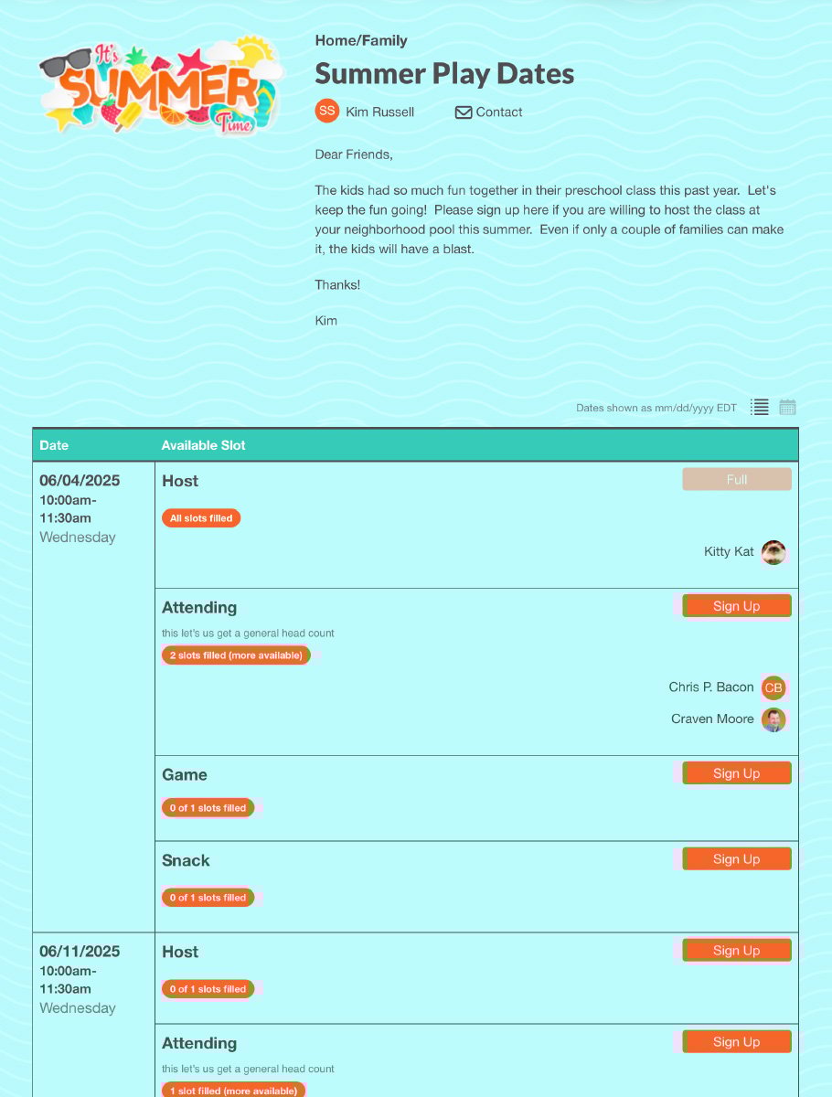 second sign up screenshot