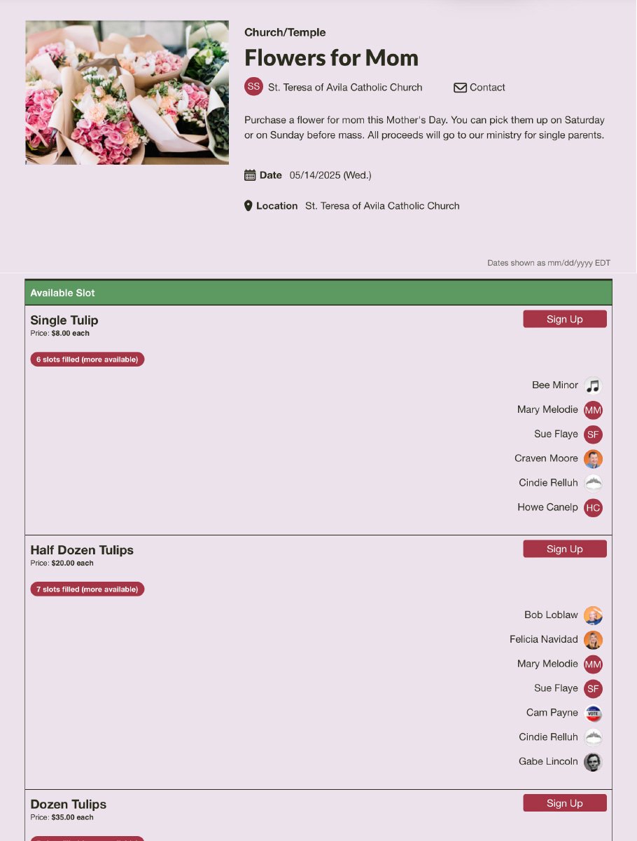 first sign up screenshot