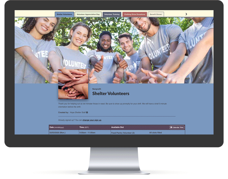 Volunteer Management Software Best Nonprofit Tool for Sign Ups