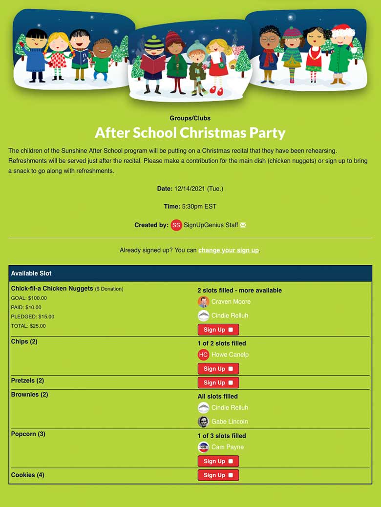 Plan a Program Party or Reception