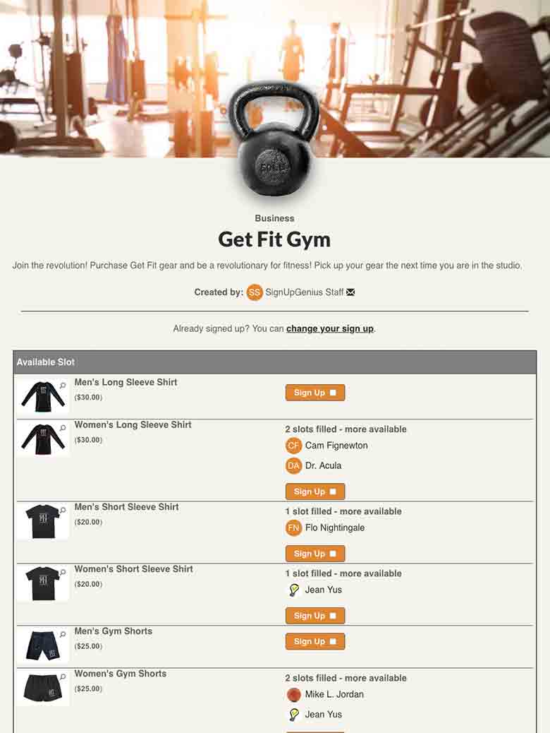 Sell Fitness Studio Merchandise