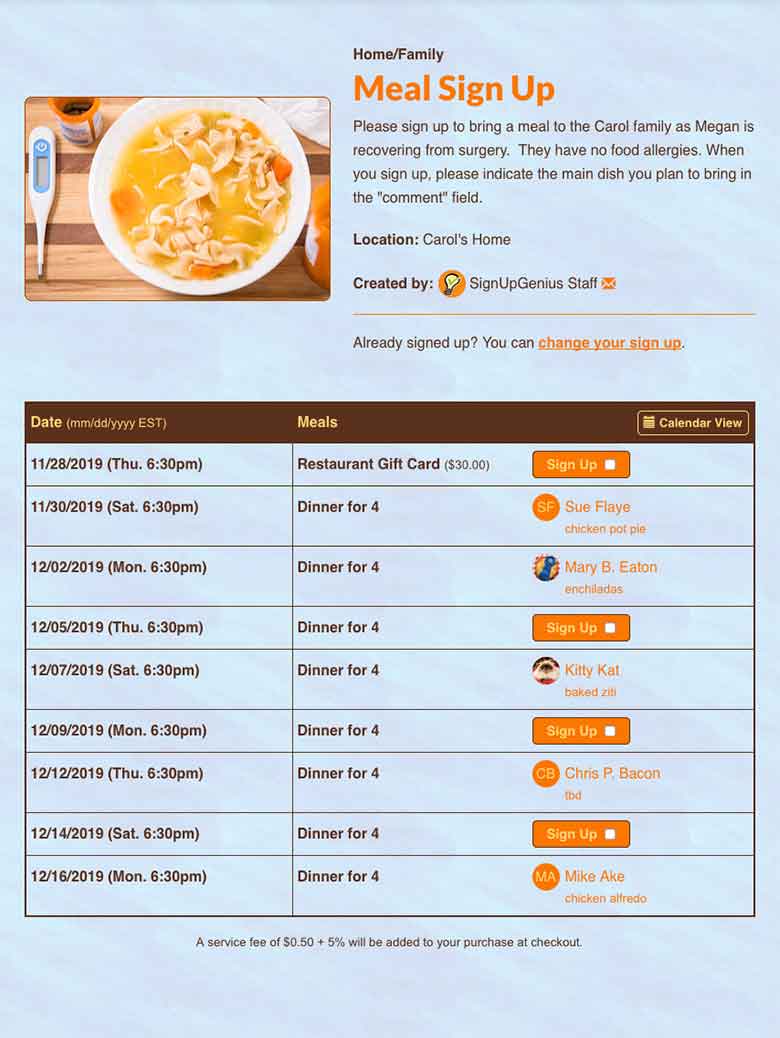 Lds Missionary Dinner Calendar Template