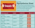 Donate II sign up sheet
