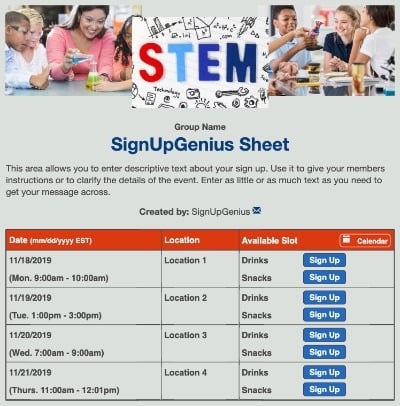 stem children sciences math education schools fairs experiments grey gray sign up form