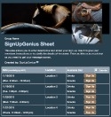 Equestrian II sign up sheet