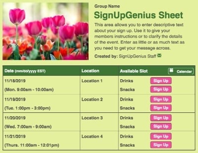 spring flowers tulips bouquet green gardening sign up form