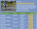 Cycling sign up sheet