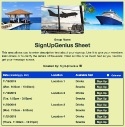 Travel Agent sign up sheet