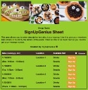 Halloween Snacks sign up sheet