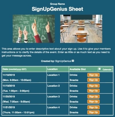 Classroom Donation Sign for Back to School Night - FREE