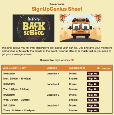 back to school open house buses welcome teacher classroom sign up form