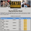 Fundraiser Race sign up sheet