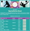 Volleyball Team sign up sheet