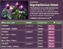 Advent Candles sign up sheet