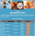 Happy Thanksgiving 3 sign up sheet