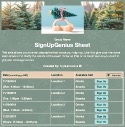 Christmas Tree Farm sign up sheet