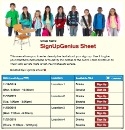 School Children sign up sheet