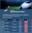 Soccer Action sign up sheet