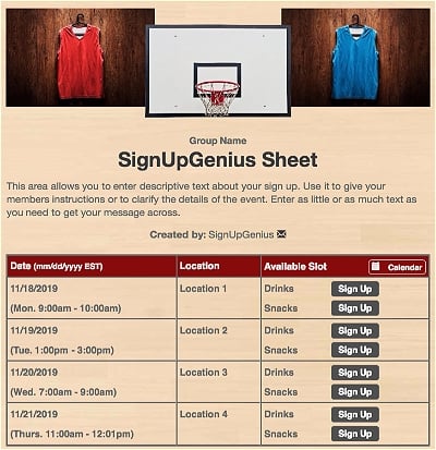 basketball tournaments sports games teams league tan sign up form