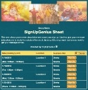 Fall Family Fun sign up sheet