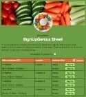 Veggie Tray sign up sheet