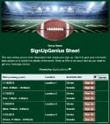 Football Game sign up sheet