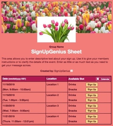flowers gardening outdoors tulips bouquet pink sign up form