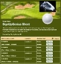 Golf Tournament sign up sheet