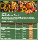 Thanksgiving Meal sign up sheet