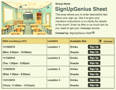 school classroom teacher education learning teaching testing sign up form