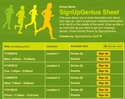 Cross Country sign up sheet