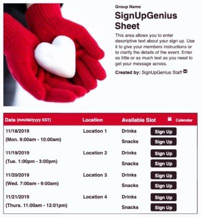 helping hands hearts love giving give serve serving fundraiser fundraising sign up form