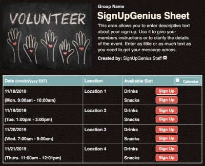 nonprofit volunteers volunteering recruitment involvement serving sign up form