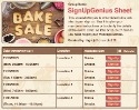 sign up themes bake sale sign up sheet