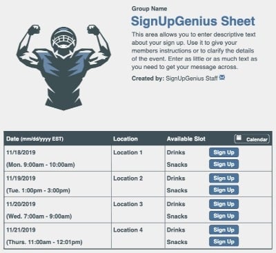 football team player fundraising boosters tailgating pep rally sign up form