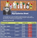 Audition Time sign up sheet