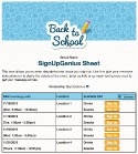 Back to School Time 3 sign up sheet