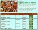 Gingerbread Cookies II sign up sheet