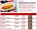 4th of July sign up sheet