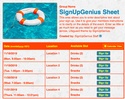 Lifeguard sign up sheet