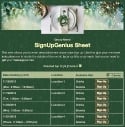 Christmas Dining sign up sheet