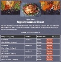 Thanksgiving Turkey sign up sheet