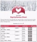 Let It Snow sign up sheet